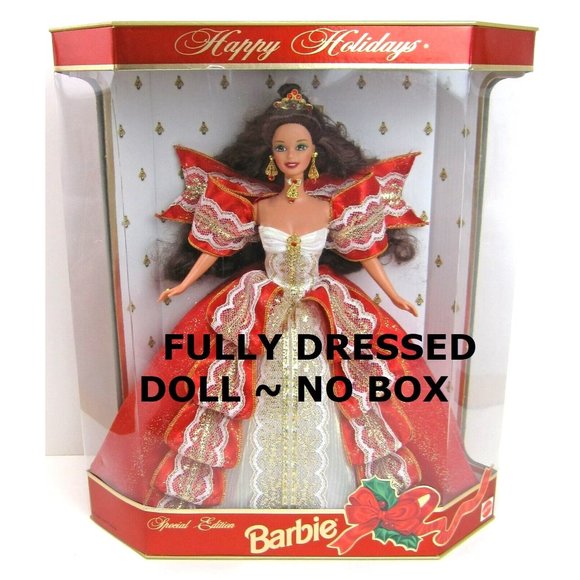 Beautiful Brunette Barbie 1997 Happy Holidays doll Fully dressed. No flaws - Picture 7 of 12